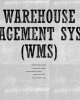 Lecture Warehouse management system(WMS)