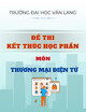 Đề thi kết thúc học phần học kì 1 môn Thương mại điện tử năm 2024-2025