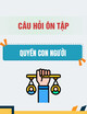 Câu hỏi ôn tập môn Quyền con người